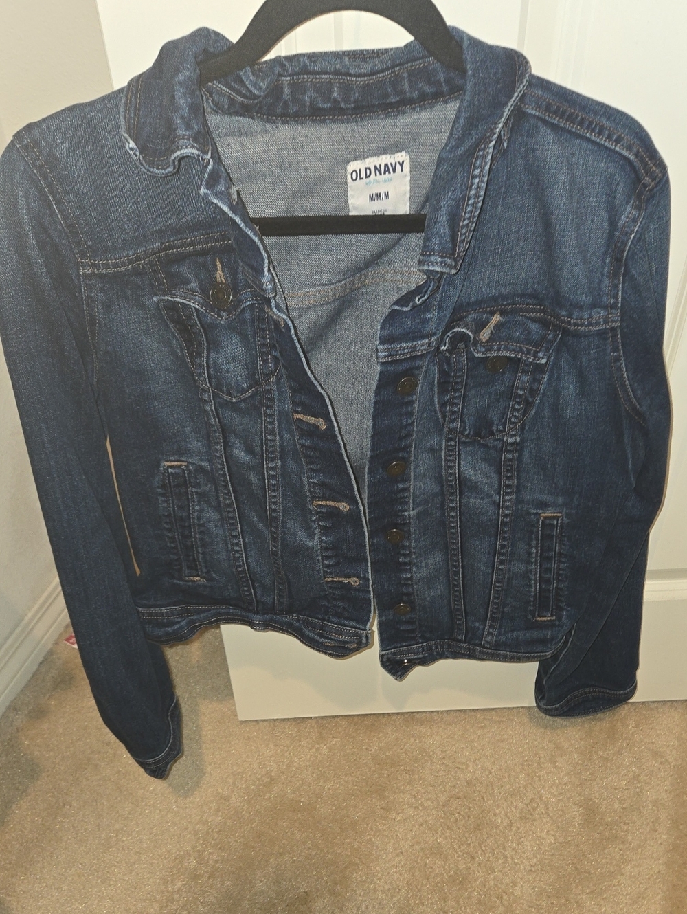 Old Navy Dark Blue Denim Trucker Jacket